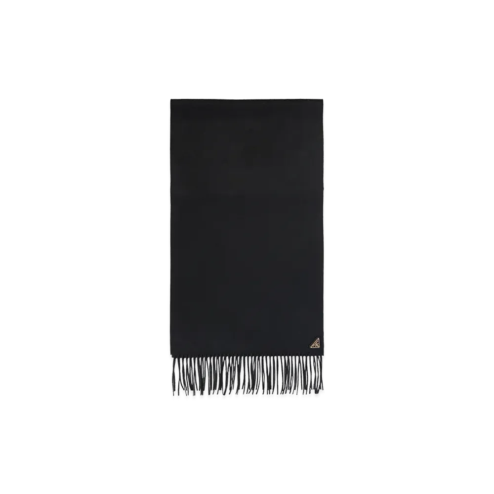 PRADA Women's Silk And Cashmere Scarf "Black"
