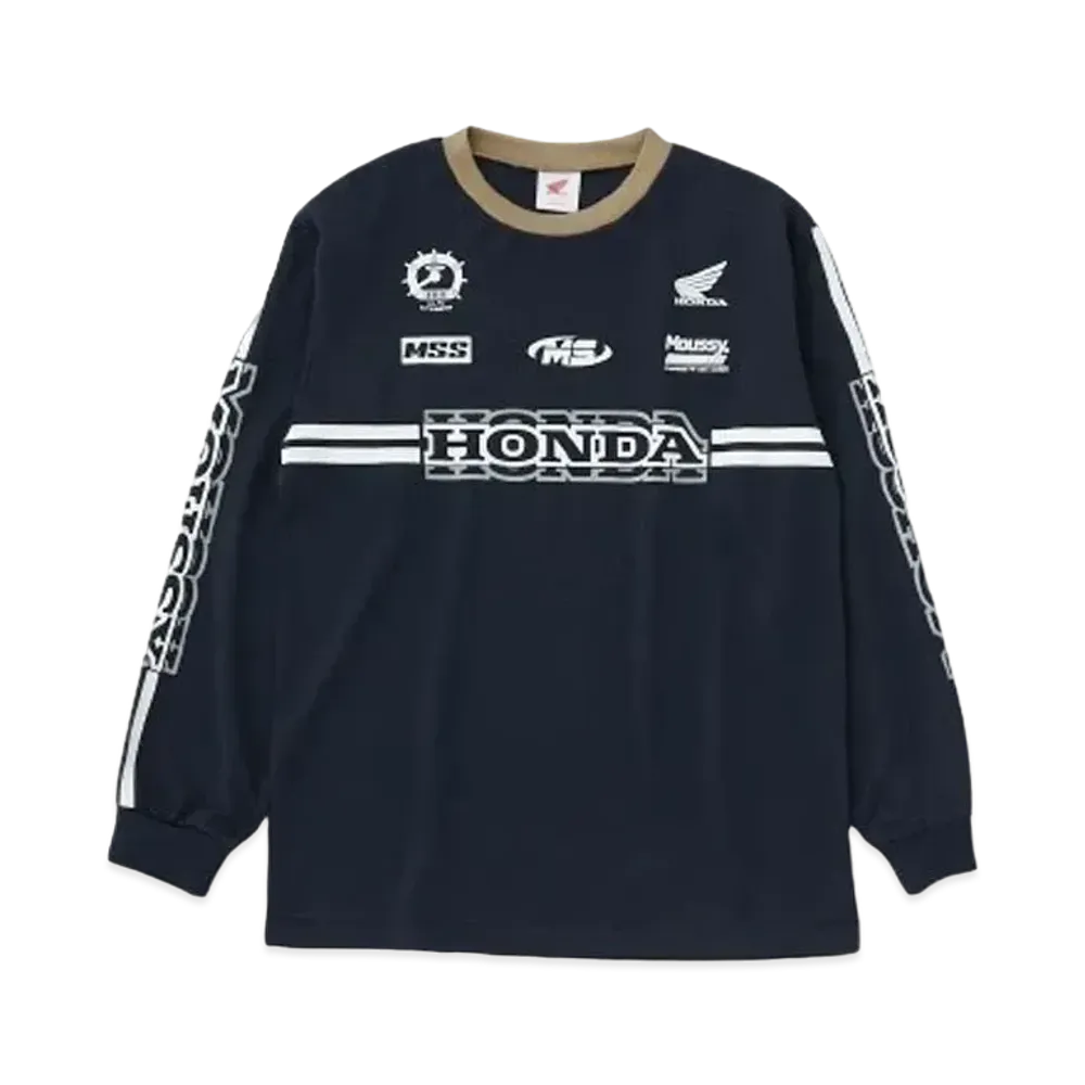 MOUSSY x HONDA Sporty Long Sleeve T-shirt "Navy"