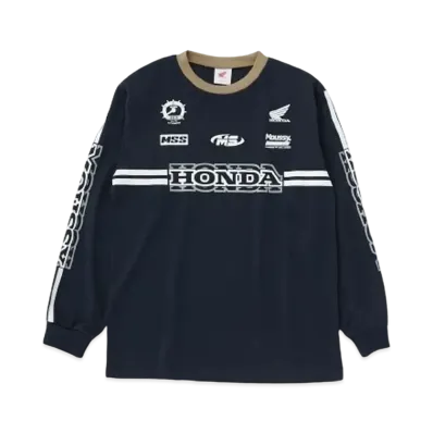 MOUSSY x HONDA Sporty Long Sleeve T-shirt "Navy"
