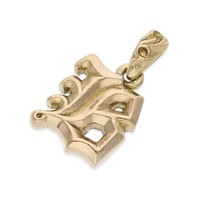 Chrome Hearts 22K Alphabet Stack B Initial Charm "Yellow Gold"