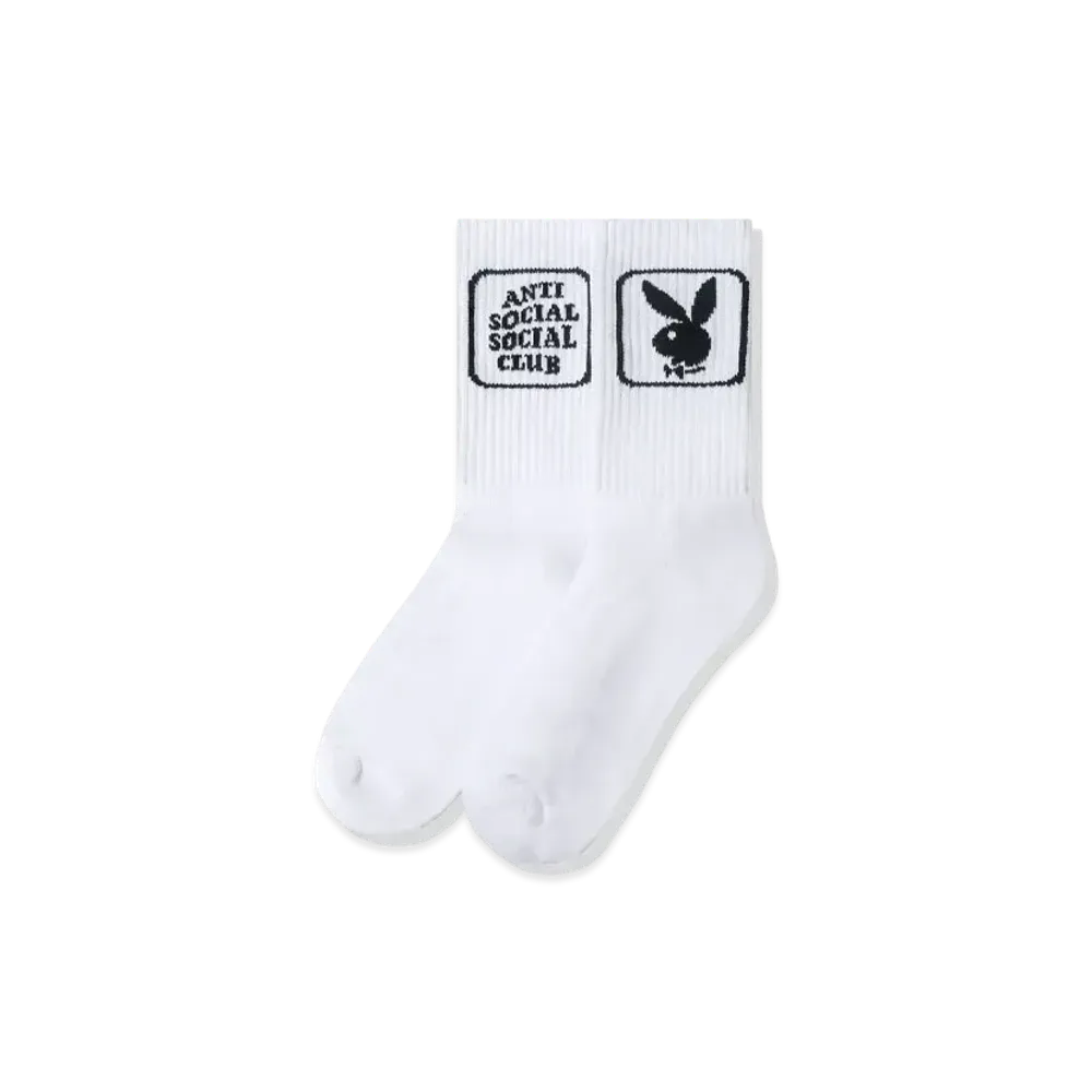 ANTI SOCIAL SOCIAL CLUB SS22 Playboy x ASSC Bunny Socks "White"