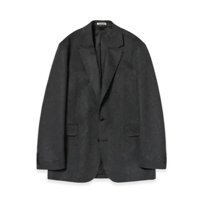 AURALEE Women's Cashmere Moleskin Jacket "Top Charcoal"