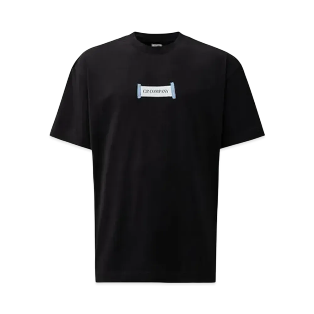 C.P. Company 30/1 Jersey Printed Logo T-Shirt "Total Eclipse Blue"