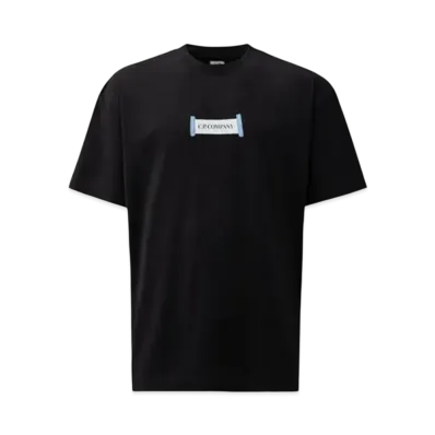 C.P. Company 30/1 Jersey Printed Logo T-Shirt "Total Eclipse Blue"