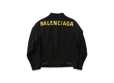 BALENCIAGA Logo Denim Jacket "Black"