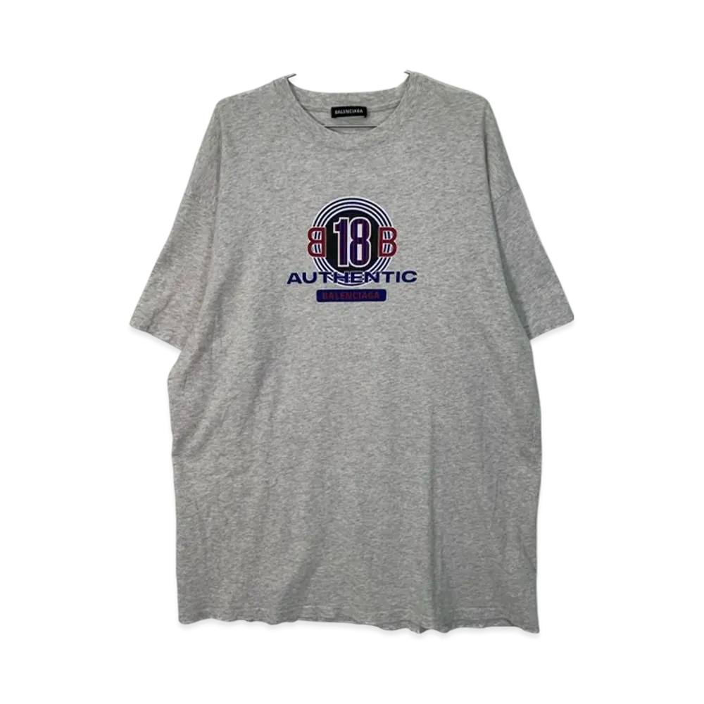 BALENCIAGA Authentic Print Tee "Gray"
