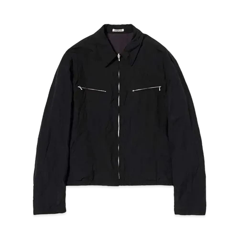 AURALEE High Count Wool Poplin Blouson "Black"