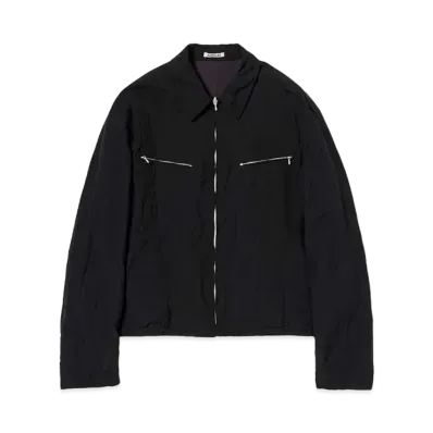 AURALEE High Count Wool Poplin Blouson "Black"