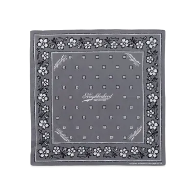 NEIGHBORHOOD Flower Bandana "Gray"