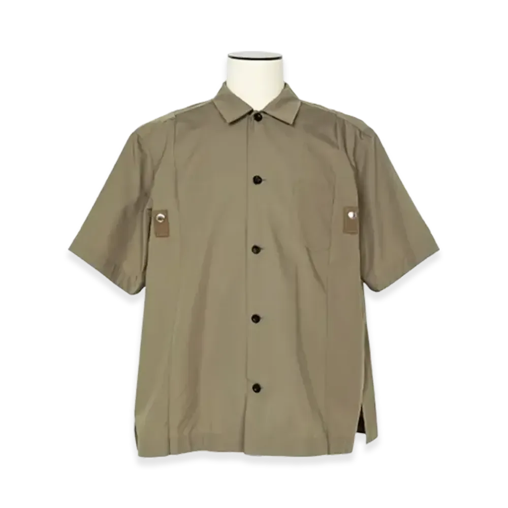 sacai Cotton Poplin Shirt "Taupe"