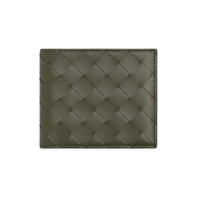 Bottega Veneta Intrecciato Bi-fold Wallet "Crocodile"