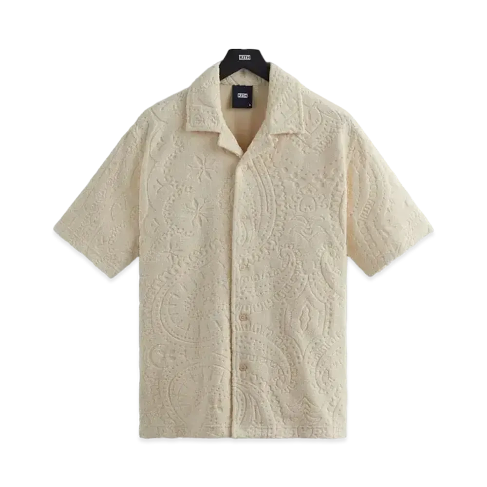 Kith Thompson Camp Collar Shirt "Sandrift"