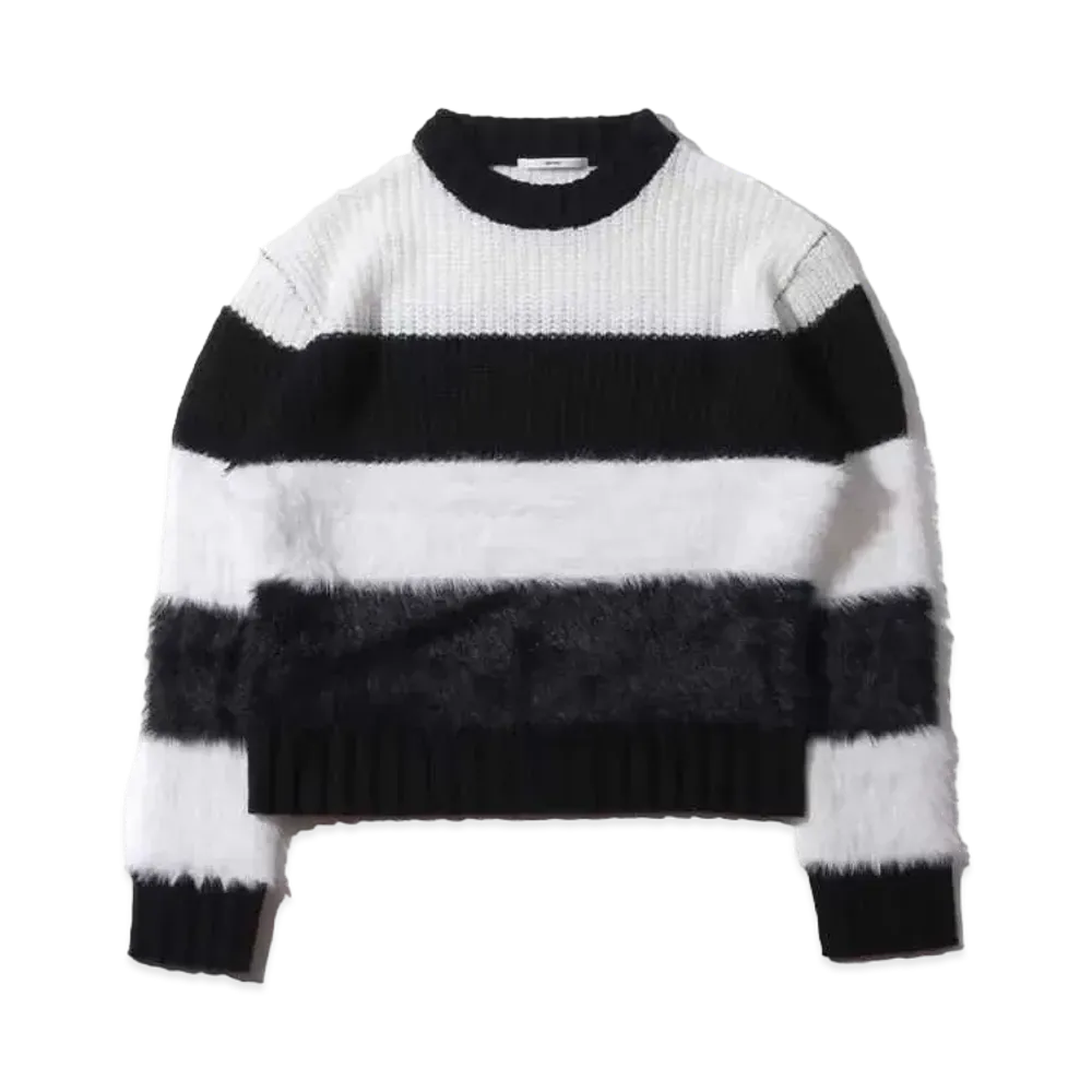 atmos pink Color Block Border Knit "Black"