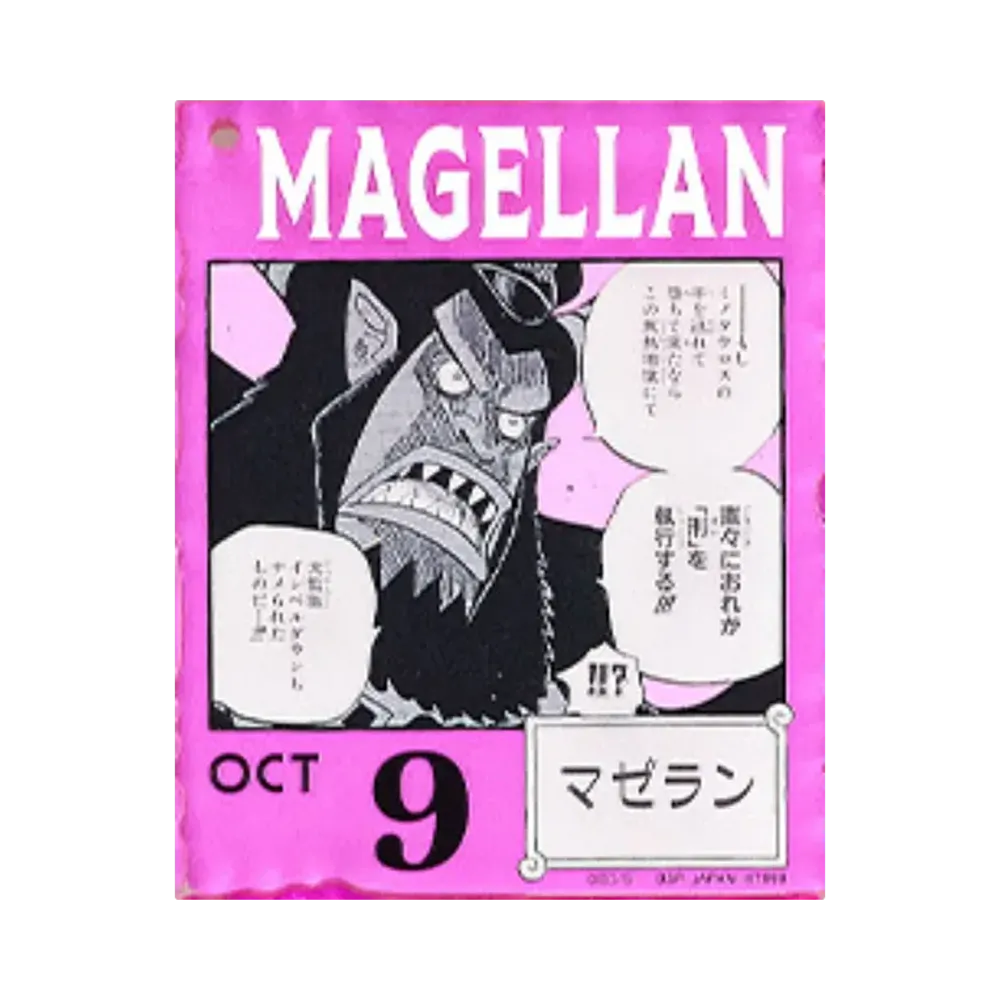 BANDAI "Ichiban Kuji" -ONE PIECE BASE SHOP Lottery 366DAYS OF BIRTHDAYS- Birth Month January-March Kon Colors Acrylic Block Charm Prize 10/9 Magellan
