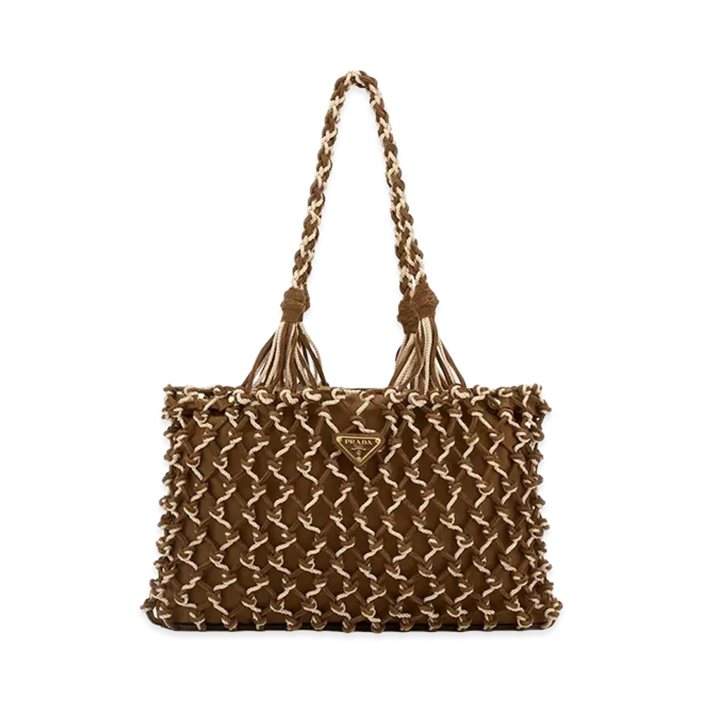 PRADA Women's Two-Tone Mesh Shopping Bag "Multicoloured"