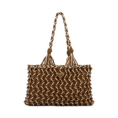 PRADA Women's Two-Tone Mesh Shopping Bag "Multicoloured"