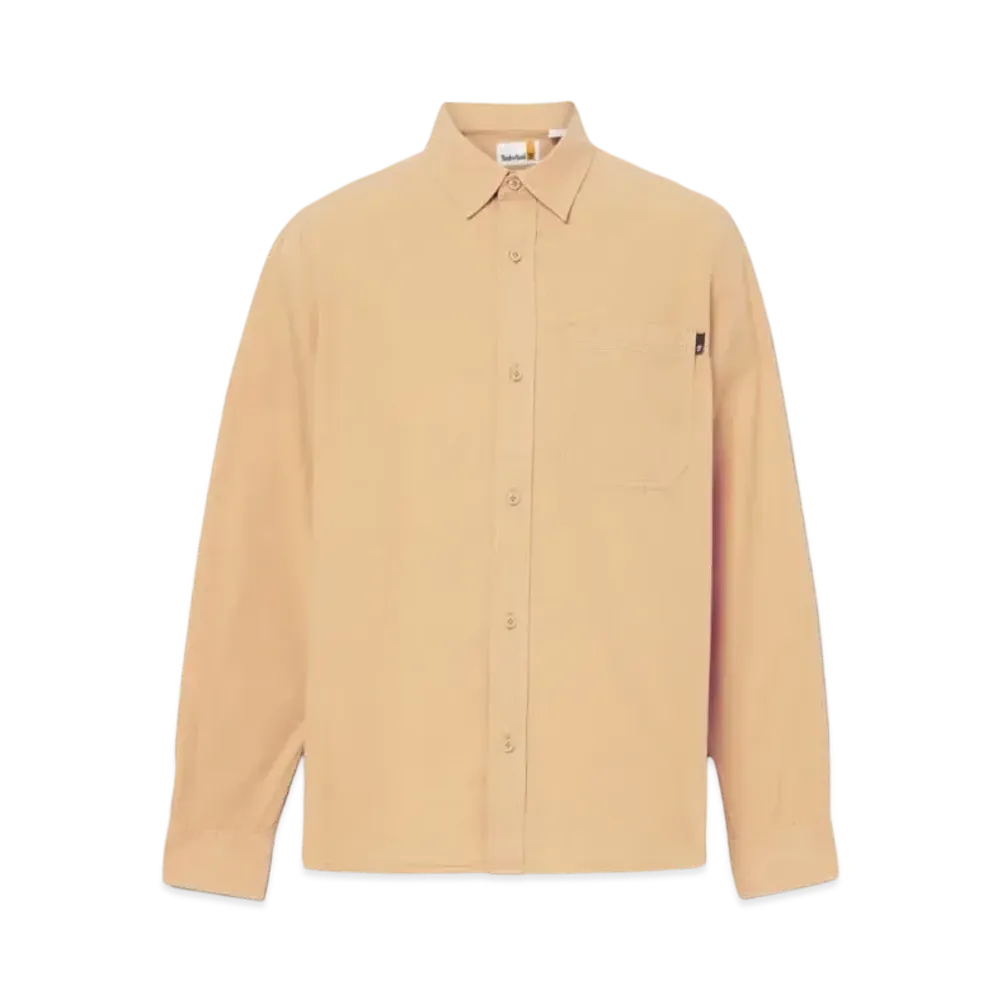 Timberland Men's Garment Die Poplin Shirt "Light Wheat Boots"