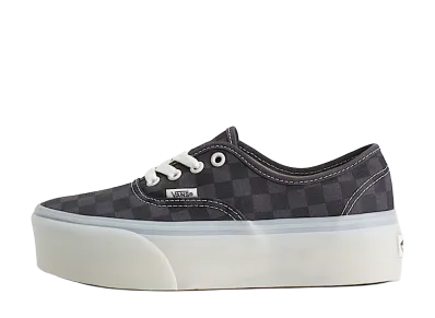 Vans Authentic Checkerboard Platform "Charcoal/Black"