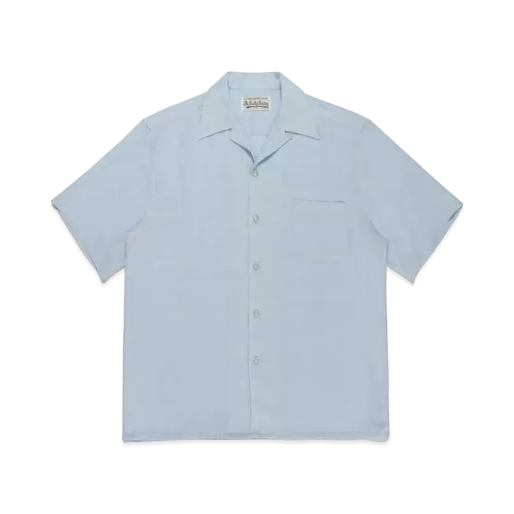 WACKO MARIA 50'S OPEN COLLAR SHIRT "Light Blue"