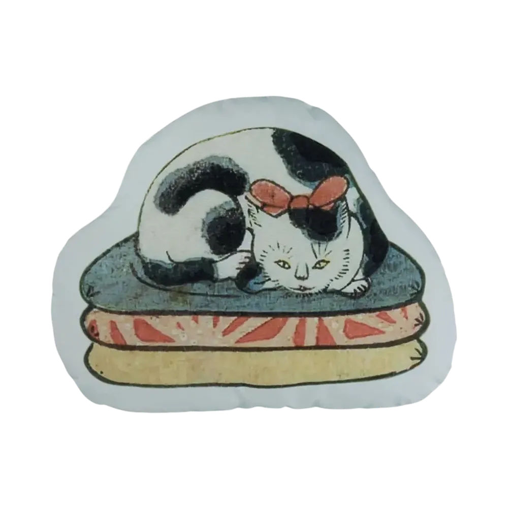 BANDAI "Ichiban Kuji" -Utagawa School- C Prize Ke no Nikomono Cushion Cat