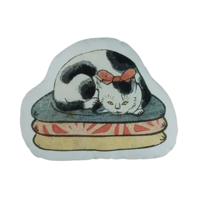 BANDAI "Ichiban Kuji" -Utagawa School- C Prize Ke no Nikomono Cushion Cat