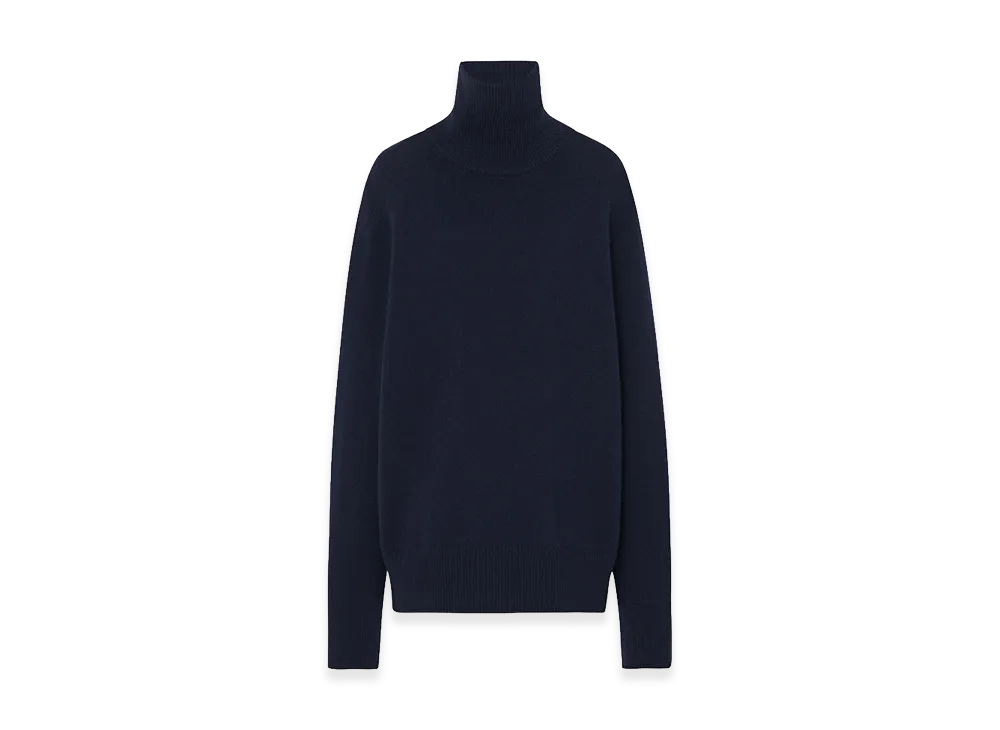 The Row Women's Stepny Wool and Cashmere Tops "Dark Navy"