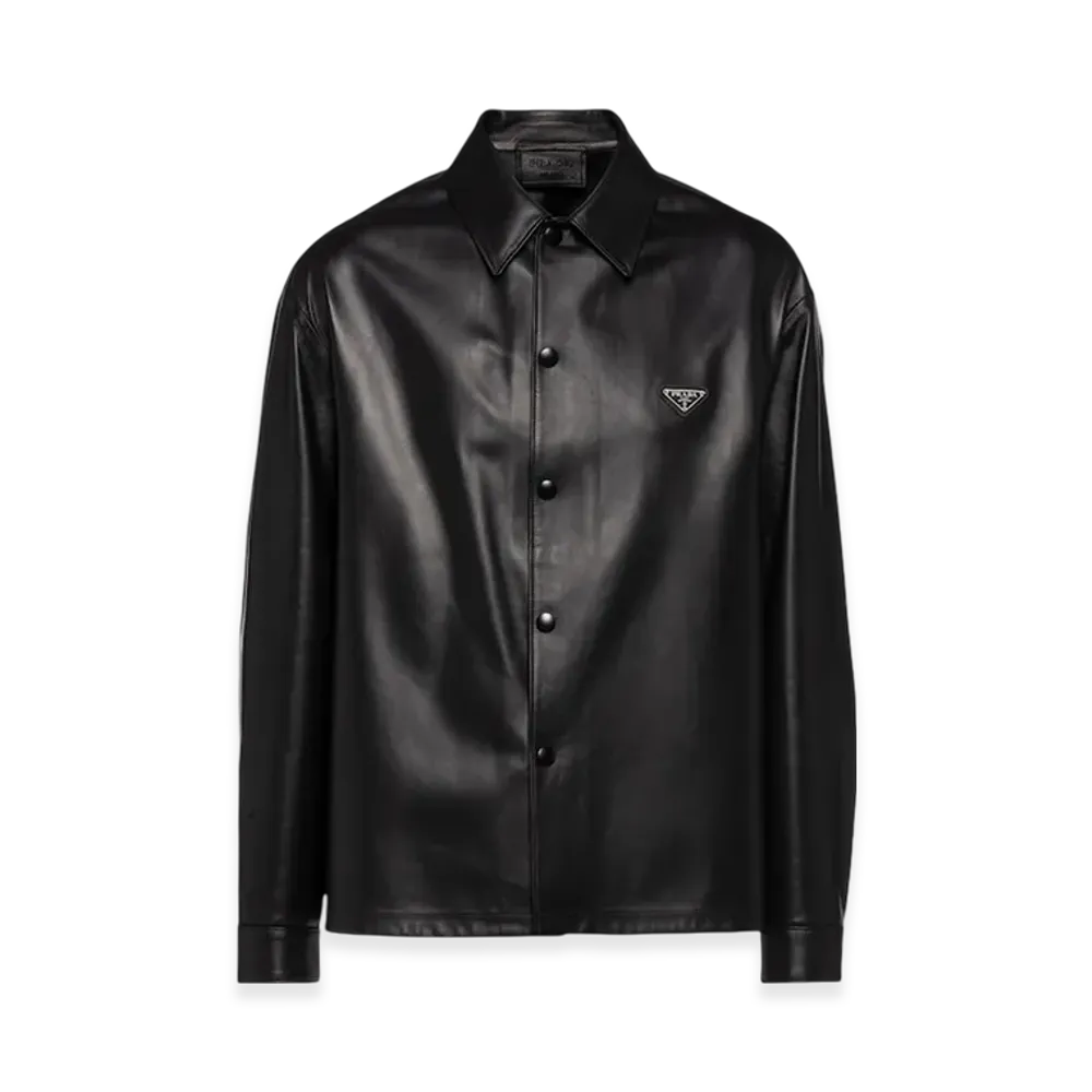 PRADA Nappa Leather Shirt "Black"