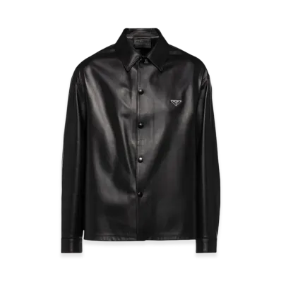 PRADA Nappa Leather Shirt "Black"