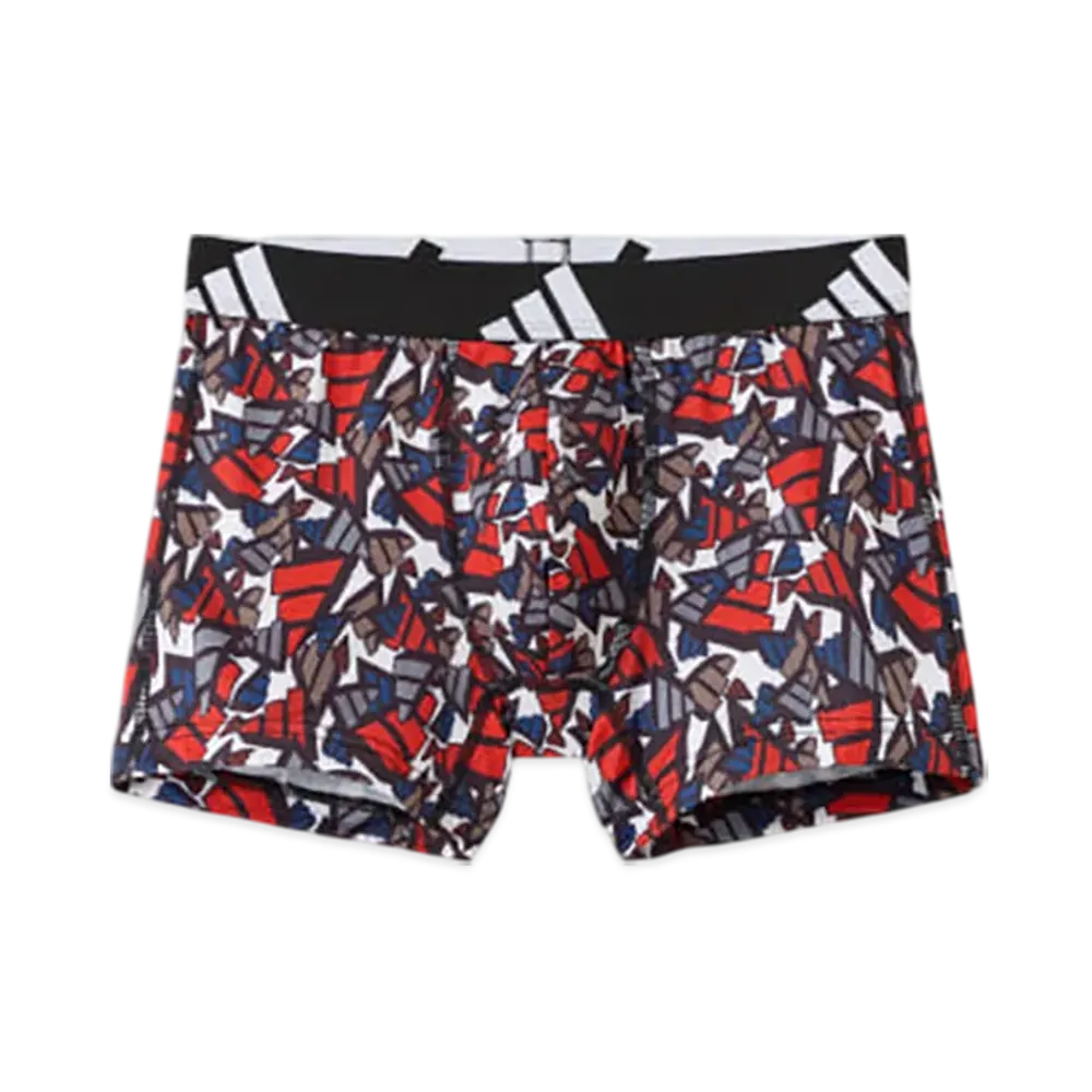 adidas Boxer Brief Logo Pattern "Red"