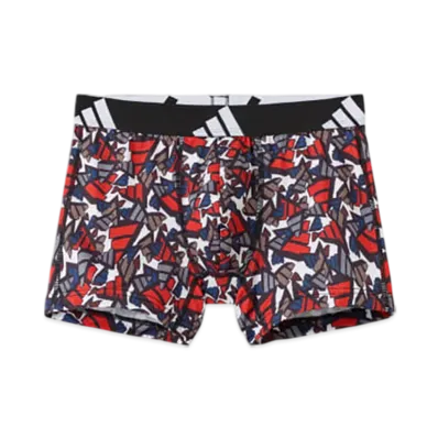 adidas Boxer Brief Logo Pattern "Red"
