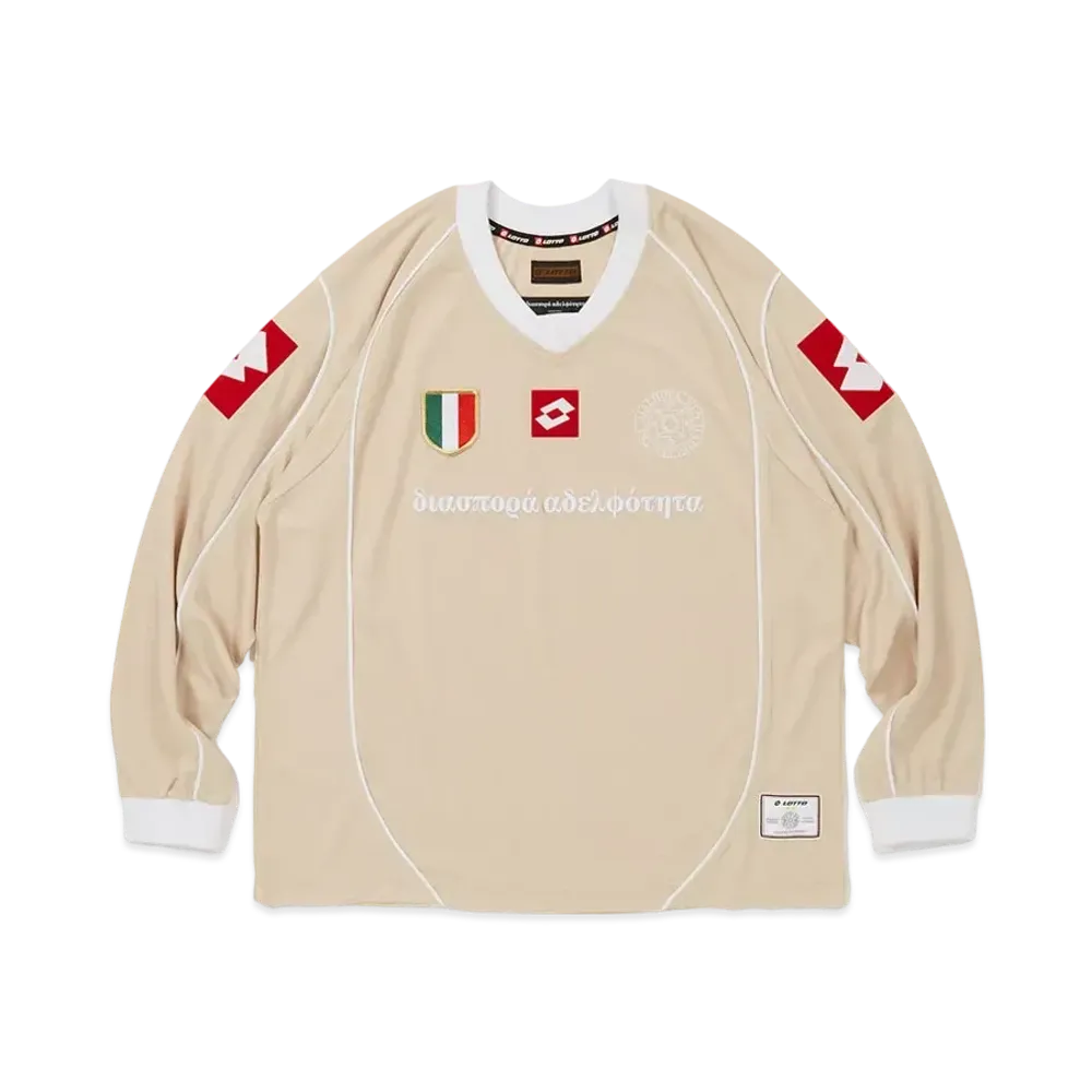 Diaspora skateboards x LOTTO Game Shirt "Beige"