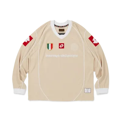Diaspora skateboards x LOTTO Game Shirt "Beige"