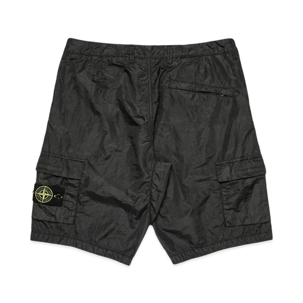 Stone Island L1029 Seersucker Cargo Bermuda Shorts - 20SS "Pewter Grey"