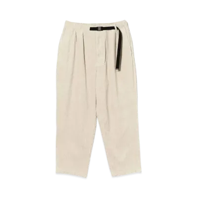 BEAMS Corduroy Baggy Tapered Easy Pants "Oyster"