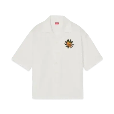 KENZO 'ORANGE' Hawaiian Shirt "White"