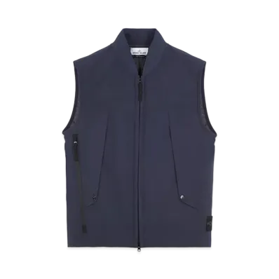 Stone Island G0121 Soft Shell-R_E.DYE Technology In Recycled Polyester With PRIMALOFT Insulation Technology "Blue"