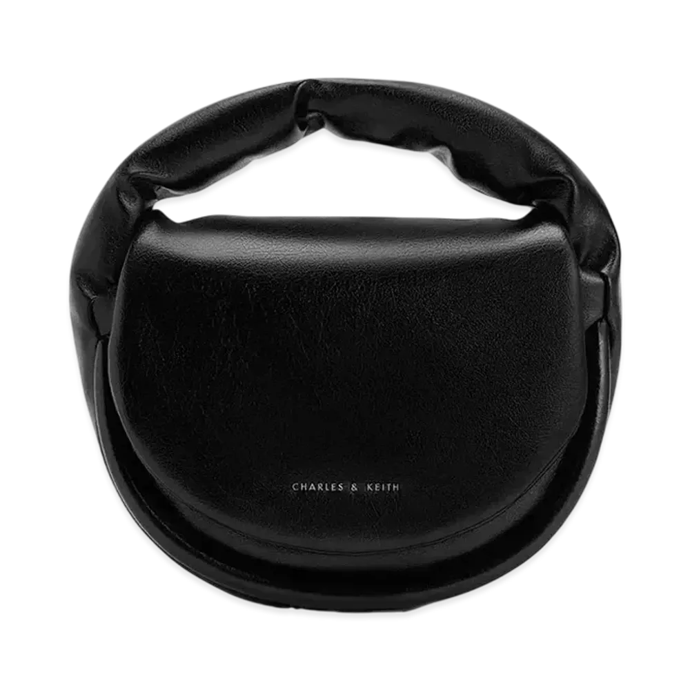 CHARLES & KEITH Yama Pad Handle Bag "Noir"