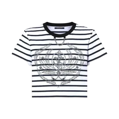 Louis Vuitton Striped Anchor Crop Top "Profond Marine"