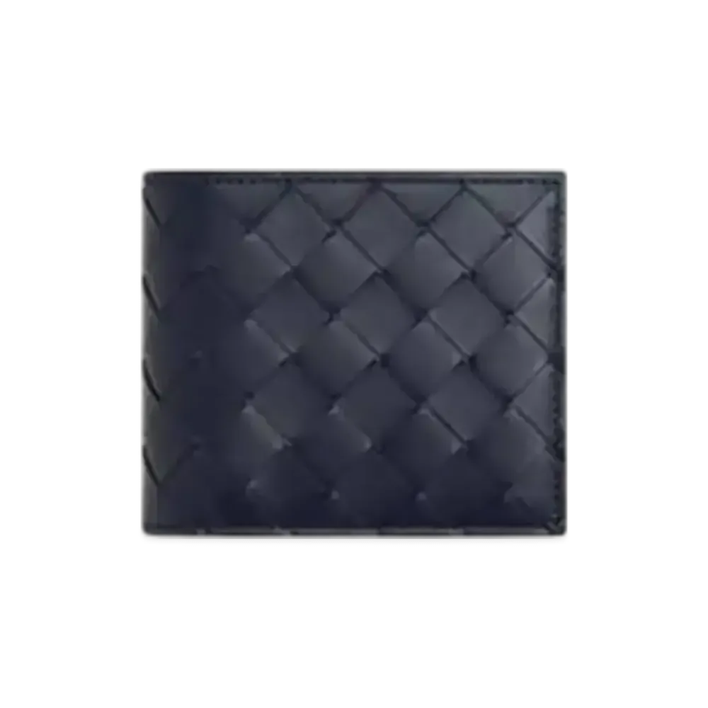 Bottega Veneta Intrecciato Bi-Fold Wallet With Coin Purse "Abyss/Cypress"