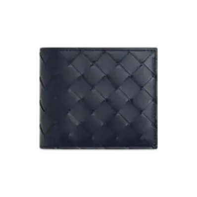 Bottega Veneta Intrecciato Bi-Fold Wallet With Coin Purse "Abyss/Cypress"