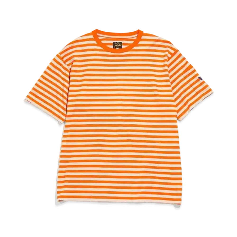 Needles S/S CREW NECK TEE - COTTON STRIPE JERSEY "Orange"