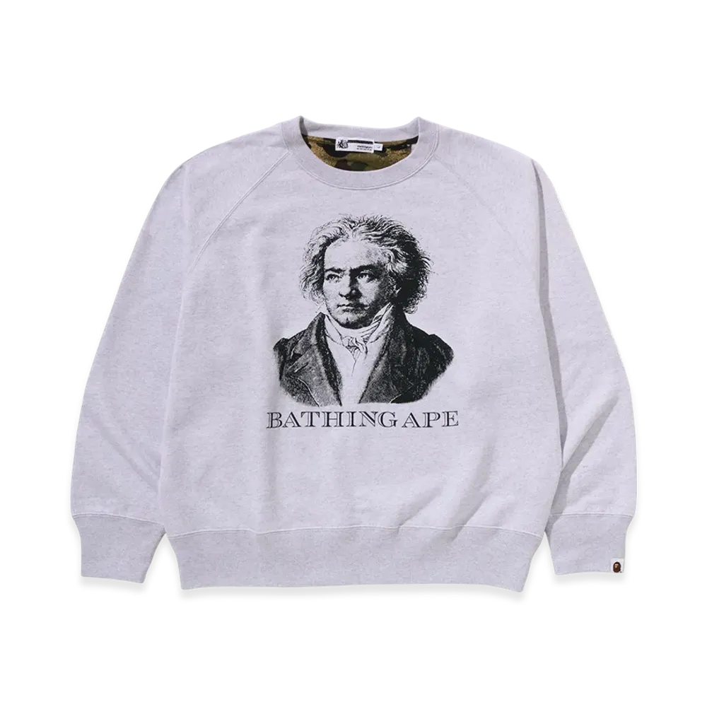 A BATHING APE Bathing Ape Crewneck Sweatshirt M Bape Legacy "Grey"
