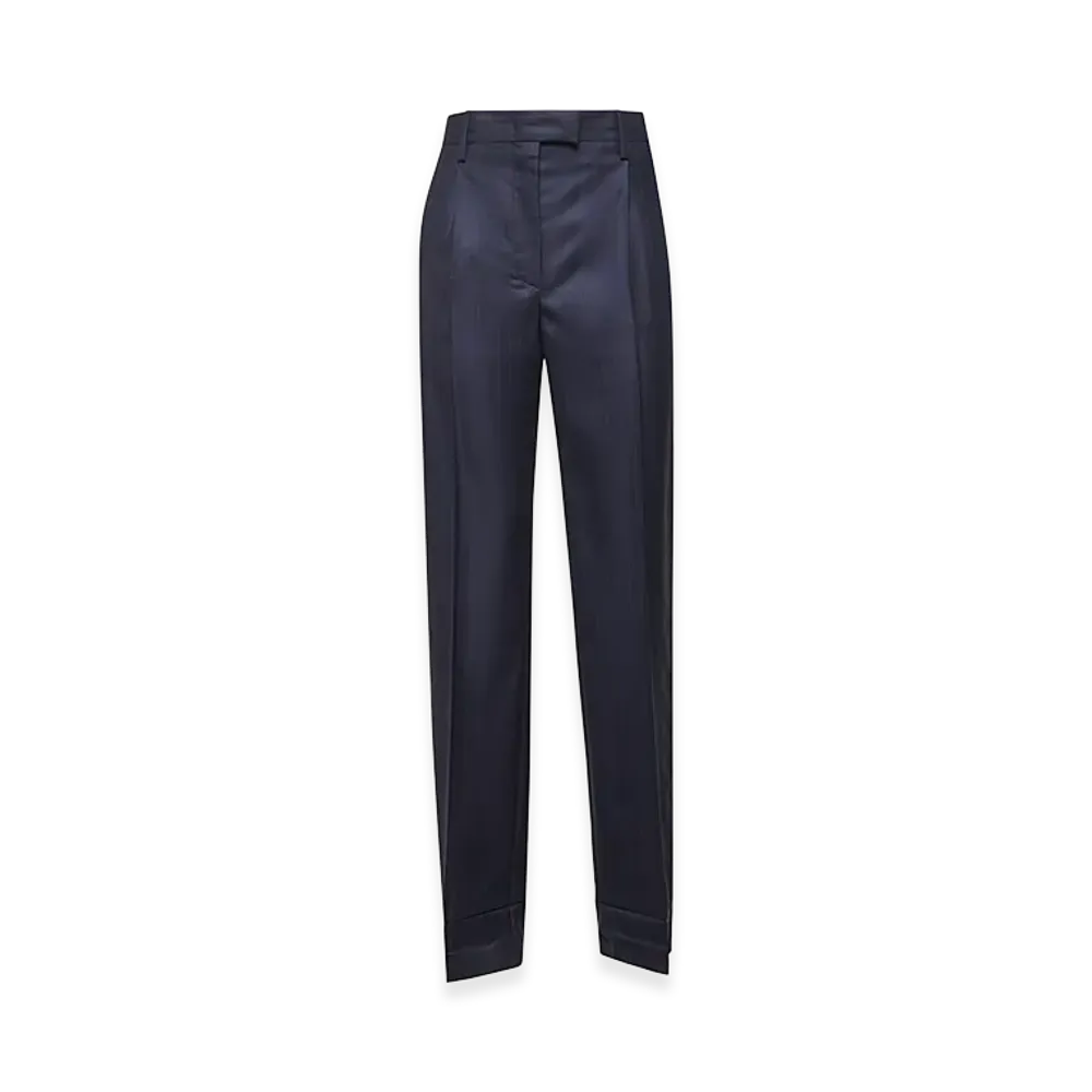 PRADA Women's Pinstriped Pants "Dark Blue"
