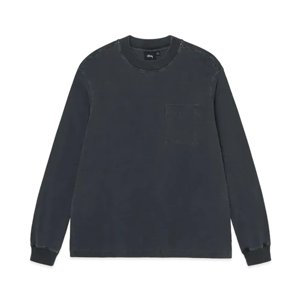 Stussy Pigment Dyed Mock Neck "Washed Black"