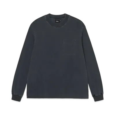 Stussy Pigment Dyed Mock Neck "Washed Black"