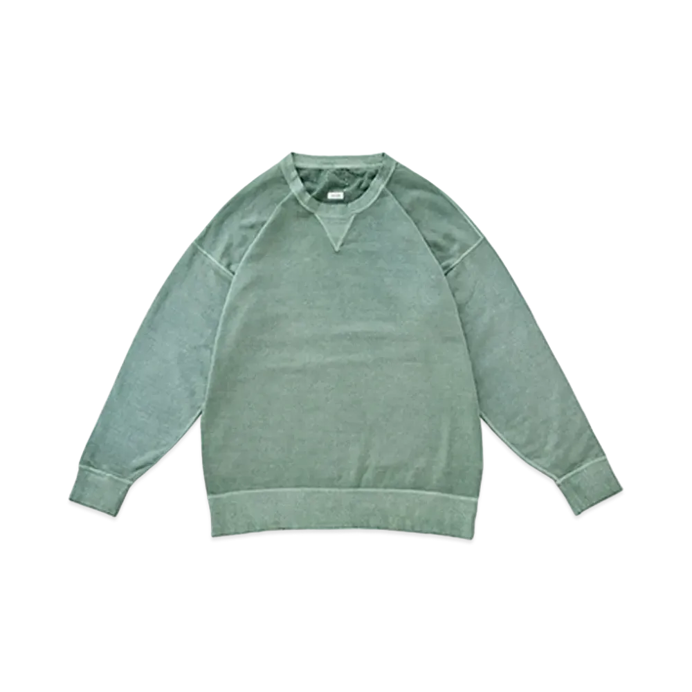 visvim JUMBO SWEAT L/S (UNEVEN DYE) "Lt.Green"