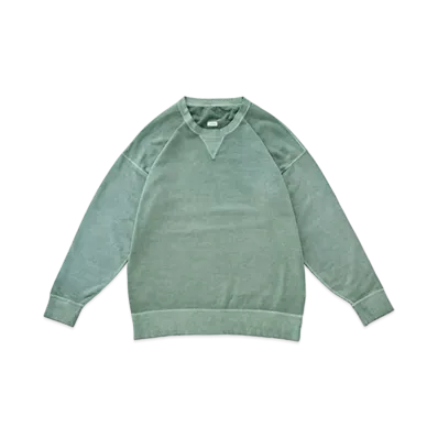 visvim JUMBO SWEAT L/S (UNEVEN DYE) "Lt.Green"