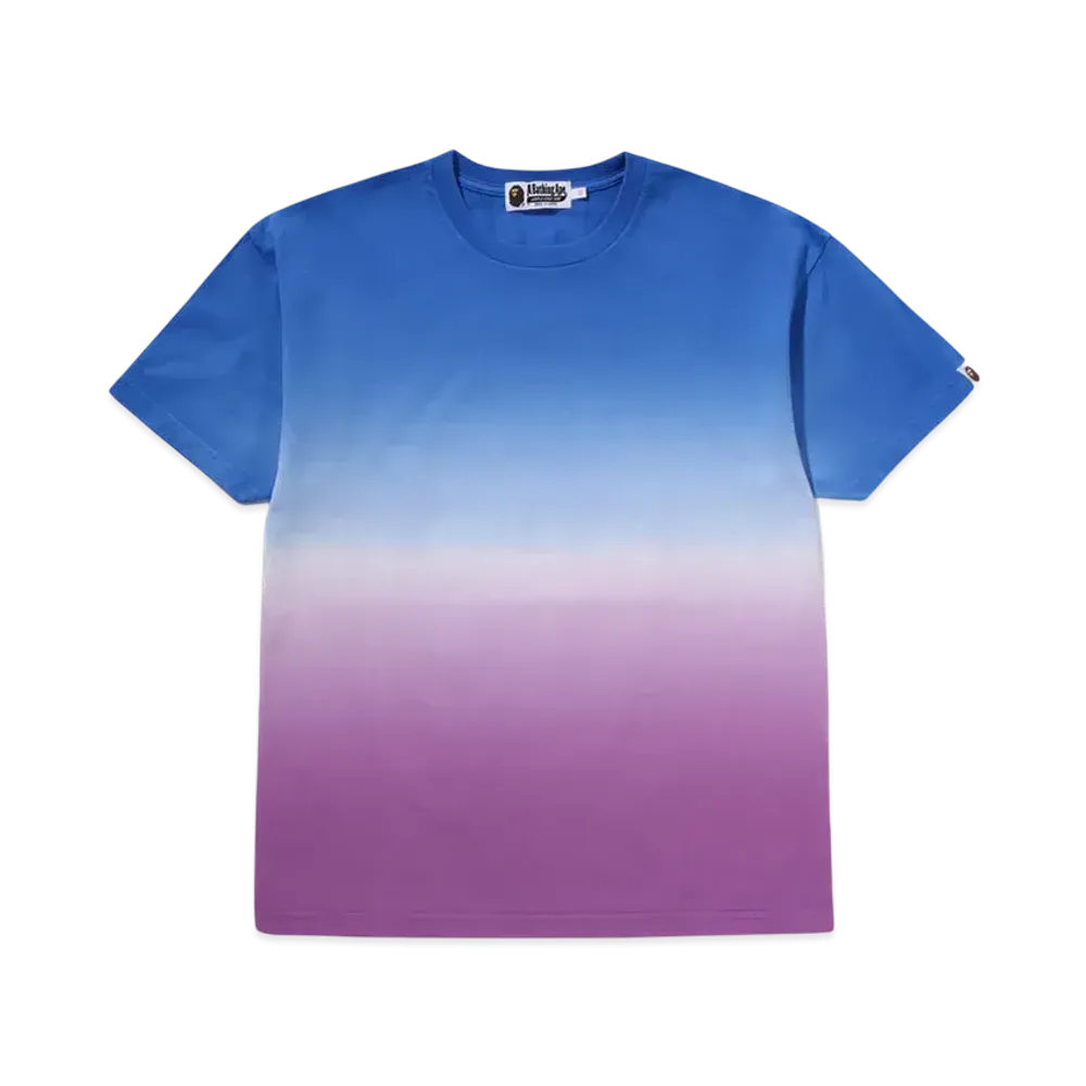 A BATHING APE Gradation Big College Oversized Tee "Blue"