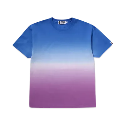 A BATHING APE Gradation Big College Oversized Tee "Blue"