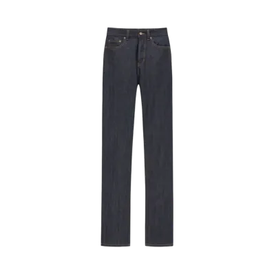 Saint Laurent Women's 90's Slim Jeans "Indigo Raw"